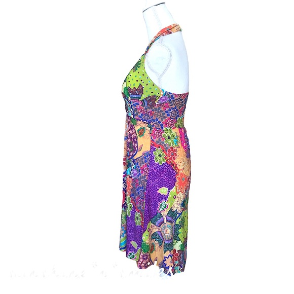 NWOT 💖 Christina Love 💖 Multi-Color Floral Halter Summer Beach Vacation Dress - Picture 3 of 8